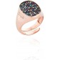 Anello Donna Chevalier Sogni  in Argento 925% colore oro rosa con zirconi black Ref: AN011RB