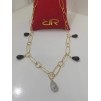 Collana Donna Rebecca gioielli collezione Tulipe in bronzo dorato ref-BTUKOV24