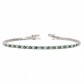 Bracciale Donna Tennis Argento 925% rodiato oro Bianco Cubic Zirconia Bianche/verdi Gioja Gioielli  J-STN0400WTZF