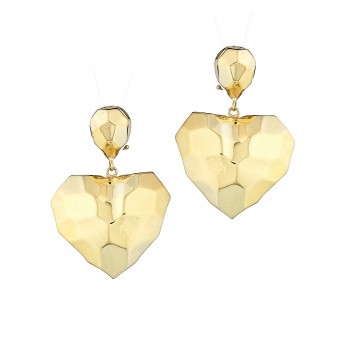 Orecchini Donna Marcello Pane Gioielli in argento 925% dorato Cuore | Honey Collection