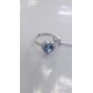 Anello Donna in Argento 925% con pietra zirconia centrale forma cuore di colore rosso