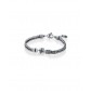  Bracciale Uomo in argento 925% rodio oro bianco  Ananda 925 ref: A-BR413B