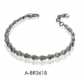 Bracciale Uomo Ananda925 con pietre verdi Ref- A-BR316B