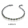 Bracciale Uomo Ananda925 con pietre verdi Ref- A-BR316B