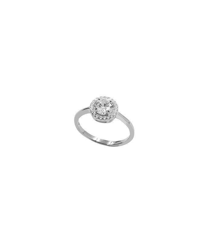 Anello Solitario Donna Fogi Silver 925% Ref-Bda24/1/1C/12