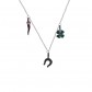 Collana donna Fogi silver 925 collezione lucky con charms portafortuna